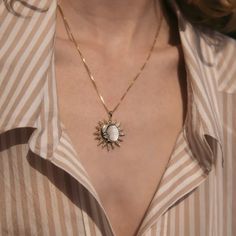 Sun & Moon Mother of Pearl Necklace – Awe Inspired The Sun And Moon, Astrology Necklace, Mother Of Pearl Pendant, Moon Black, Forever Gifts, Her And Him, Moon Collection, Mother Of Pearl Necklace, Good And Evil