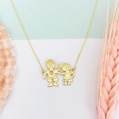 Kids Figure Names Necklace 1 Boy 1 Girl, Children Name Necklace For Mom, Kids Shape Name Necklace For Mother, Birthday Gift For Mom 🔎 Material: in 925 sterling silver and 14k solid gold ⛓️📏 Chain length: 17.7 inches (45cm), 19.6 inches (50cm), 21,6 inches (55cm) ⛓️ Chain Style: Cable 🎨 Color: rose, silver, gold 🔖 You can choose your preferences from the options ✈️ Ships in 48 hours 🎁 We send it in a wonderful presentation in a wood gift box, certificate, wiping cloth, cute carrying case. ↘️ Personalized Playful Necklace For Friendship, Sterling Silver Charm Name Necklace For Birthday, Cute Personalized Name Necklaces For Birthday, Charms Name Necklace For Birthday And Mother's Day, Charm Name Necklace For Birthday And Mother's Day, Playful Personalized Necklace For Mother's Day, Playful Customizable Necklaces For Gifts, Nickel-free Necklace For Birthday And Mother's Day, Personalized Playful Charm Necklaces For Birthday