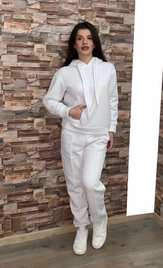 FREE STANDARD SHIPPING for all United State orders over $35* Two Piece Tracksuit Outfit with Hoodie and Pockets / Two Piece Athletic Set / Аthletic Wear / Athletic Pants / Athletics Hoodie Three-piece set. High-waisted trousers with built-in elastic. Side pockets and wide legs. Impressive crop top with short sleeves and a round neckline. Comfortable blouse with a loose silhouette. Wide, loose sleeves and turtleneck. Asymmetric hem. Materials: cotton This dress is perfect for different events, parties, dinners and hangouts. ♥ THE PERFECT GIFT FOR YOUR LOVED ONE ♥ ♥ All garments are handmade in our little Boutique in a special UNIQUE way ♥ Different sizes available. Check the listing for your size. * SOME PLUS SIZES ARE ALSO AVAILABLE SIZE CHART How to measure yourself * Bust: * Use a flexib Sporty Tracksuit With Ribbed Cuffs, Sportswear Tracksuit With Ribbed Cuffs, Sporty Hoodie With Pockets For Jogging, Sporty White Tracksuit For Gym, White Athleisure Tracksuit For Workout, White Sporty Tracksuit For Gym, White Athleisure Tracksuit For Gym, White Moisture-wicking Tracksuit For Gym, Athleisure Hoodie With Pockets For Jogging