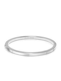 Bangle in Stainless Steel Product code: MBANG_062 Designer's Notes Sleek and silver, our Simplicity Bangle will add an instant polished touch to your look. Elegantly crafted from stainless steel, this is a timeless piece that can be worn solo or alongside your favorite timepiece. Disc Bracelet, Protection Amulet, Elastic Bracelet, Ancient Cultures, Silver Man, Bracelet Stack, Bracelet Sizes, Blue And Silver, Timeless Pieces