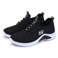 New Slip-on Slip-on Shoes Fashion Casual Sports Women's Sneakers Trendy Black Breathable Slip-on Sneakers, Black Breathable Sporty Canvas Shoes, Trendy Low-top Slip-on Sneakers For Sports, Trendy Black Breathable Running Shoes, Trendy Black Breathable Canvas Shoes, Sporty Non-slip Canvas Shoes, Sporty Non-slip Lace-up Canvas Shoes, Casual Breathable Slip-on Sneakers For Streetwear, Trendy Slip-on Sneakers With Round Toe For Sports