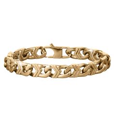 Daniel Steiger Noble Links Bracelet Modern Cuban Link Chain Bracelet With Solid Construction, Metal Cuban Link Bracelet With Oval Links, Modern Tarnish-resistant Oval Link Bracelets, Modern Tarnish-resistant Oval Link Bracelet, Luxury Stainless Steel Chain Bracelet With Rectangular Links, Modern Cuban Link Bracelet, Modern Cuban Link Metal Bracelet, Gold Stainless Steel Oval Link Bracelets, Matte Gold Classic Bracelets For Formal Occasions