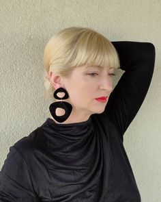 Jewelry Sets Handmade, Double Triangle, Oversized Earrings, Bling Earrings, Chunky Hoop Earrings, Swirl Earrings, Bold Earrings, Black Boho, Handcrafted Accessories