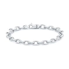 Alexandra Jules 'Oval Link Bracelet' is a jewelry box staple. This Belcher style chain is made of delicate oval links joined in a simple alternating sequence; creating a pleasantly simple and modern bracelet. The 'Oval Link Bracelet' is chic and versatile; it looks great everyday on its own or layered with other bracelets. Available in 18kt yellow, white and pink gold 7.25 inches in length Please see our bracelet and bangle sizing guide to assure a proper fit. Contact us if you need a link remov Timeless Gold-tone Oval Link Bracelet, Classic Gold-tone Oval Link Bracelet, White Gold Oval Link Bracelet, Tarnish Resistant, Gold-plated Oval Link Bracelets With Box Chain, Gold-colored Brass Oval Link Bracelet, Modern Bracelet, Modern Bracelets, Pink Gold, Custom Fit