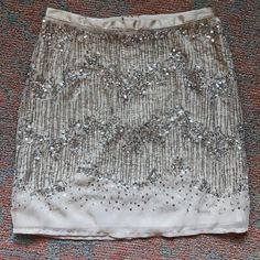 Nwt And Never Worn. From The Lana Del Rey And H&M Line Collab. Bought Many Years Ago And It Just Sat In My Closet! Beautiful Sequined Skirt In Nearly Perfect Condition Only Very Few Sequins Have Fallen Off From My Own Handling (See Last Photo) Otherwise All Of The Sequins Are Secure. Length Comes To About Mid-Thigh On Me And I’m 5’6”. I’d Show Photos Of Me Wearing It But It’s Snug Now For Me. A Perfect Match For A Pretty Blouse Or Fuzzy Sweater And Thigh Highs, Knee Highs Or Tights. Size: Eur 36 Sequined Skirt, Metallic Pleated Skirt, Faux Suede Skirt, White Flares, Blue Mini Skirt, Knee Highs, Black Pleated Skirt, Hm Skirt, Pretty Blouses