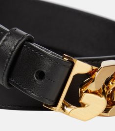 Leather And Chain Belt in Black - Givenchy | Mytheresa