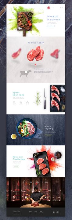 an image of food website design