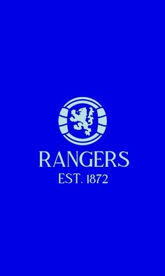 the rangers logo is shown on a dark blue background, and it appears to be an emblem