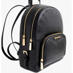 Michael Kors Backpack Bag Jaycee Md Pkt Backpack Leather Black Nwt Authentic Michael Kors Jaycee Medium Pebbled Leather Backpack Black /Golden Tone Hardware Pebbled Leather And Gilded Accents Come Together On Our Jaycee Backpacka Timeless Essential That’s Destined To Become Your New Hands-Free Favorite. It Features A Front Zip Pocket For Convenient Access, And Plenty Of Room Inside To Store Your Laptop And Other Necessities. Details Backpack Pebbled Leather 100% Leather Trim: 60% Polyurethane /2 Michael Kors Backpack For On-the-go, Luxury Michael Kors Backpack With Zipper Closure, Luxury Michael Kors Backpack, Luxury Michael Kors Standard Backpack, Michael Kors Modern Standard Backpack, Modern Michael Kors Standard Backpack, Classic Michael Kors Backpack For Everyday Use, Michael Kors Leather Backpack With Zipper Closure, Michael Kors Black Standard Backpack