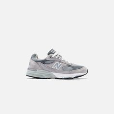 New Balance 993 - Grey / White – Kith New Balance Sneakers With Round Toe And Laces, New Balance Sneakers With Cushioned Footbed, Classic Gray Sneakers With Laces, Gray New Balance Lace-up Sneakers, New Balance High-top Lace-up Sneakers Medium Fit, New Balance Lace-up High-top Sneakers With Rubber Sole, Classic New Balance High-top Sneakers With Laces, Textile Sneakers With Flat Heel And Laces, Classic Running Shoes With Medium Fit