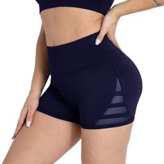 Item: Woman Yoga Shorts High Waist Workout Shorts Color: Navy Size: Medium Waist (Lay Flat): 13” Length: 12” Inseam: 2.5” Blue Activewear With Built-in Shorts For Light Exercise, High Waist Nylon Athletic Shorts For Sports, High Waist Athletic Shorts For Training, High Waist Nylon Athletic Shorts For Gym, High-waist Nylon Athletic Shorts For Gym, High Waist Moisture-wicking Athletic Shorts For Gym, High Waist Athletic Shorts For Gym, High Waist Moisture-wicking Athletic Shorts For Sports, High Waist Moisture-wicking Athletic Shorts For Training