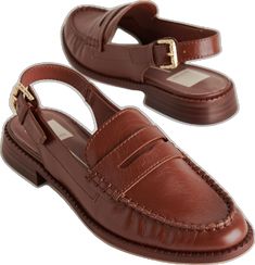 Loafers Brown, Patent Loafers, Slingbacks, Latest Fashion, Heel Height, Loafers, Womens Sizes, Collage, Heels