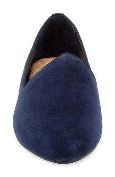 Inspired by the shoes worn by generations of Venetian gondoliers, these cleanly styled leather flats take you on an adventure every time you wear them. 3/8" heel Seven-layer responsive cushioned footbed Nonslip sole Leather upper and lining/rubber sole Imported Latinx Owned and Founded Navy Flats, Navy Shoes, Leather Flats, Jewelry And Accessories, Womens Flats, Rubber Sole, Leather Upper, Nordstrom, Navy