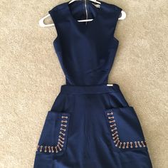 Simple And Elegant Navyblue Party Dress Chic Blue Mini Dress For Party, Blue Dressy Midi Dress For Party, Blue Sleeveless Dress For Party Season, Blue Midi Party Dress For Summer, Chic Royal Blue Sleeveless Mini Dress, Blue Midi Dress For Summer Party, Chic Blue Midi Dress For Party Season, Blue Summer Party Midi Dress, Chic Blue Mini Dress For Evening