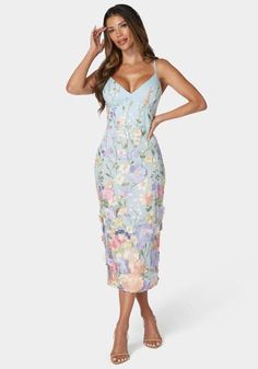 Floral Embroidered Midi Dress Floral Summer Dresses, Embroidered Midi Dress, Floral Dress Summer, Blue Midi Dress, Summer Party, Floral Embroidery, Passion For Fashion, Midi Dress, Summer Dresses