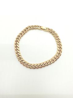 Curb Link Chain - Etsy Gold Metal Bracelet With Curb Chain, Gold Bracelet With Curb Chain Link, Gold Cuban Link Bracelet With Chain Detail, Gold Cuban Link Bracelet With Chain, Formal Cuban Link Chunky Chain Bracelet, Gold Cuban Link Metal Bracelet, Cuban Link Gold Bracelet, Yellow Gold Bracelet With Curb Chain, Formal Cuban Link Bracelet With Chunky Chain