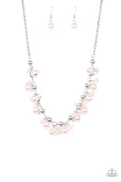 Duchess Royale Pink Necklace Kiss Pink, Pink Pearls, Nickel Free Jewelry, Pink Necklace, Paparazzi Accessories, Paparazzi Jewelry, Pink Pearl, Online Earrings, Pink Crystal