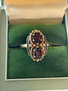 Antique 10k yellow gold garnet and enamel ring Size-7 Enamel Ring, Rings Statement, Garnet, Statement Rings, Ring Size, Jewelry Rings, Yellow Gold, Yellow, Accessory Gift