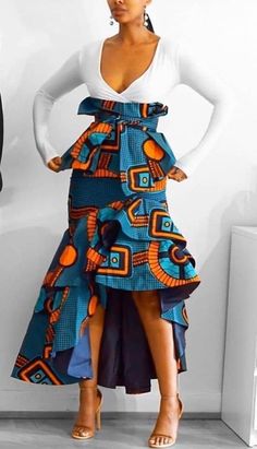 Kitenge Designs, African Print Skirt, African Skirts, African Fashion Skirts, Ankara Fashion, Ankara Skirt, Afrikaanse Mode, African Fashion Ankara, African Fashion Modern