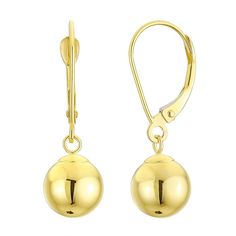 These gorgeous 14k gold dangle ball leverback drop earrings are the perfect way to finish any outfit. These gorgeous 14k gold dangle ball leverback drop earrings are the perfect way to finish any outfit. Length: 24.5 mm Closures: leverback Metal: 14k gold Finish: polished Packaging: boxed Please note, due to the high value of this item, a signature may be required upon delivery. Size: One Size. Color: Multicolor. Gender: female. Age Group: adult. Formal Dangle Jewelry With Lever Back, Yellow Gold Dangle Earrings With Lever Back, 14k Gold Round Lever Back Earrings, Formal Dangle Earrings With Lever Back, Yellow Gold Lever Back Drop Earrings, Classic Yellow Gold Lever Back Earrings, Classic Dangle Earrings With Lever Back, 14k Gold Lever Back Drop Earrings, 14k Gold Dangle Earrings With Lever Back