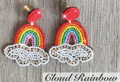 🍦Fun, Lovable gift ideas! ☂️Are you looking for a unique gift or a unique earrings for yourself? 🍉These super lightweight earrings will lighten any rainy days! 🌈Full of bold color beads! 🌩Message me for Bulk Orders! Perfect gift for friends, families, coworkers, your boss...you name it; they will LOVE it! 🥰(Keep some for yourself!) 🌟These earrings are super light weight! (So light that you forget you have them on!) 🌟Perfect gift for her or for yourself! (Get ready to attract some attentio Novelty Multicolor Earrings For Birthday, Handmade Adjustable Fun Beaded Earrings, Fun Rainbow Colored Earrings As Gift, Fun Beaded Earrings For Summer Gifts, Unique Multicolor Beaded Earrings As Gift, Playful Multicolor Personalized Earrings, Playful Personalized Multicolor Earrings, Fun Beaded Earrings For Gifts, Colorful Fun Beaded Earrings As Gift