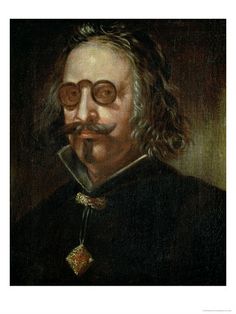 a painting of a man with long hair and glasses wearing a black coat, holding a pipe in his mouth