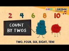 two four six eight ten numbers are written on a chalkboard with the words count by twos