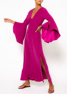 deep v silk dress Chic Silk Crepe Maxi Dress For Wedding, Chic Silk Crepe Dress For Gala, Chic Silk Crepe Dress For Party, Spring V-neck Satin Dress For Gala, Party Dresses In Bias-cut Silk Crepe, Bias Cut Silk Crepe Party Dress, Glamorous Pink A-line Dress, Pink V-neck Cocktail Evening Dress, Pink A-line Satin Dress For Evening