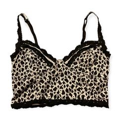 Size Xs Unworn Slip-On Stretchy Bralette By Free People Intimately Free People Intimates, Free People Black, Women's Intimates, Bralette, Black Silver, Animal Print, Free People, Slip On, Bra