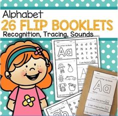 the alphabet and numbers booklet for children to use in their books, including letter recognition