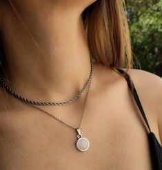 Rose Quartz necklace chakra necklacegold necklacecrystal necklacecrystal pendantgemstone necklaceHealing Crystalsbirthstone necklacecrystal pendulumsilver necklacerose quartz necklaceboho necklaceMothers Day giftquartz necklace Natural Rose Quartz necklace <3 Rose Quartz is the stone of universal love. It restores trust and harmony in relationships, encouraging unconditional love. Rose Quartz purifies and opens the heart at all levels to promote love, self-love, friendship, deep inner healing Rose Quartz Round Pendant Jewelry Gift, Dainty Rose Quartz Pendant Jewelry, Round Rose Quartz Pendant Jewelry Gift, Crystal Necklace With Round Pendant As Gift, Silver Rose Quartz Jewelry With Birthstone, Spiritual Round Pendant Necklace As Gift For Her, Rose Quartz Pendant Necklace With Gemstones, Rose Quartz Round Pendant Crystal Necklace For Gift, Spiritual Round Crystal Necklace With Adjustable Chain