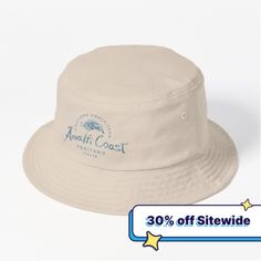 This packable, scrunchable, lightweight headwear classic is ready for adventure, from the beach to the street to the trail Breathable 100% cotton with eyelet ventilation Flat top Moderate brim is 2.2"" (5.5 cm) wide to keep the sun off your face Unstructured crown is 3.1"" (8 cm) deep Easy care: just spot clean and dry in shade. Amalfi Coast Italy Positano vintage Italia floral design. Best matching couple gift idea as a souvenir from one of the top honeymoon destinations in Europe. Positano Ita White Adjustable Hat For Vacation, Adjustable White Hat For Vacation, Casual Flat Brim Bucket Hat For Beach Season, White Adjustable Sun Hat For Vacation, Lightweight Bucket Hat For Vacation Travel, Lightweight Bucket Hat For Travel And Vacation, Casual Sun Hat For Summer Outdoor Activities, Casual Cotton Bucket Hat For The Beach, Casual Cotton Bucket Hat For Beach