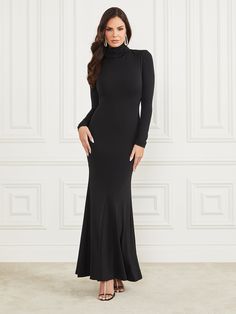 Maxi Knit Dress, Black Maxi Dress, Lifestyle Brands, Mother Of The Bride, Stylish Women, Latest Trends, Dress Outfits, Turtle Neck, Maxi Dress