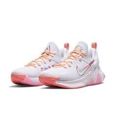 the nike kd trey white and pink sneakers are on sale for just $ 99