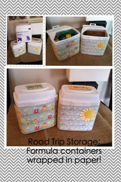 the instructions for how to fold and store storage containers