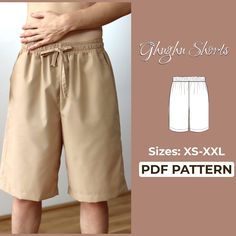 a woman's shorts sewing pattern is shown