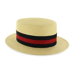 When looking for a traditional boater/skimmer, the Belfry Venice is our finest choice. It is made of tightly woven genuine Panama straw and features a flat crown and brim. The classic club hat band in Navy and Red striping is finished in a single bow, and adds lots of vintage style. The interior of the Venice features an inner crown protector and a German band that wicks moisture away for a comfortable wearing experience. Handmade in the USA, the Venice showcases fine American craftsmanship. FEA Classic Adjustable Beige Boater Hat, Classic Straw Hat With Flat Crown, Classic Beige Sun Hat With Flat Crown, Fitted Flat Crown Panama Hat For Beach, Classic Straw Hat With Flat Crown For Kentucky Derby, Classic Beige Boater Hat For Kentucky Derby, Classic Summer Top Hat With Flat Crown, Classic Flat Crown Straw Hat For Beach, Classic Straw Hat With Flat Crown For Beach