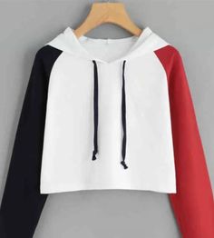 Women's colorful hoodie. Women Fashion Edgy, Crop Hoodie, Casual Pullover, Sweater And Shorts, Cropped Hoodie, Casual Jeans, Womens Fashion Casual, Long Sleeve Hoodie, Piece Of Clothing