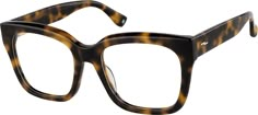 Zenni Square Glasses Tortoiseshell Plastic Frame Tortoise Glasses Frames, Big Glasses Frames Zenni, Glasses Frames For Women Tortoise Shell, Thick Tortoise Shell Glasses, Glasses Tortoise Shell, Glasses Inspo, Oval Face, Rim Design, Zenni Optical