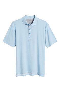 Soft cotton and silky lyocell bring exceptional comfort to an all-activity golf polo that offers lots of stretch and resists wrinkles to keep you looking smart. Button half placket Hidden-button collar Short sleeves 63% cotton, 27% lyocell, 10% spandex Machine wash, tumble dry Imported Classic Spring Polo Shirt For Golf, Cotton Golf Polo Shirt With 4-way Stretch, Golf Polo, Wrinkles, Short Sleeves, Golf, Nordstrom, Bring It On, Spandex