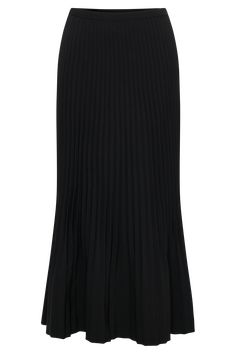 Pleats please.This is a full-length maxi skirt with an invisible side zipper and waist-to-hem pleats. Fresh and versatile, its polyester-and-elastane fabrication allows it to look loose and flowy without losing its structure. Small details like the fitted waist and pleated hem for visual appeal but at a timeless length. We recommend sizing down in this style. Stretch Midi-length Pleated Skirt For Workwear, Stretch Midi Length Pleated Skirt For Work, Fitted Flared Maxi Skirt With Pleated Waist, Fitted Maxi Skirt With Pleated Waist, Chic Pleated Skirt In Elastane, Chic Pleated Elastane Skirt, Pleated Stretch Flared Maxi Skirt, Formal Flowy Maxi Skirt With Pleated Hem, Flared Stretch Pleated Skirt