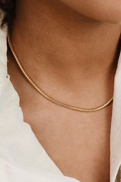 Materials 18k Gold Plated, Brass Length 16" and a 2" extender chain Closure Clasp Bachelorette Party Dress, Snake Chain Necklace, Back Necklace, Maxi Dress Wedding, Chain Anklet, Silver Dress, Dream Jewelry, Gold Plated Chains, Necklace Sizes