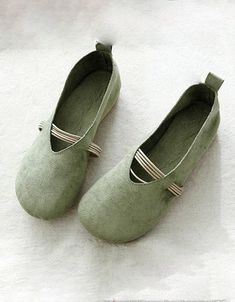 Women's Suede Retro Flat Shoes Green — Obiono Green Comfortable Flats With Round Toe, Spring Ballet Flats With Round Toe, Green Low Heel Flats For Spring, Casual Green Flats With Flat Heel, Green Round Toe Ballet Flats, Spring Green Ballet Flats With Round Toe, Green Flats With Rubber Sole And Round Toe, Green Ballet Flats With Flat Heel, Casual Summer Ballet Flats With Almond Toe