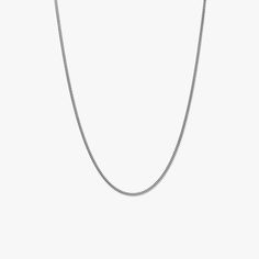 Crafted from sterling silver, the Simple Chain is a refined take on the classic chain necklace for men. At 20” in length, it’s perfect for wearing solo or layering with other pieces. Elevated enough for special occasions but relaxed enough for everyday, it’s a true staple. � Sterling Silver Curb Chain Necklace For Everyday, Everyday Sterling Silver Curb Chain Necklace, Classic White Gold Chain Necklace For Everyday, Classic White Gold Sterling Silver Chain Necklace, Classic White Gold Jewelry With Curb Chain, Silver Minimalist Box Chain Necklace, Sterling Silver Box Chain Necklace For Everyday, Everyday Sterling Silver Box Chain Necklace, Classic Curb Link Chain Necklace