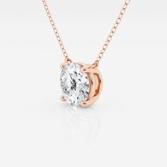 3 ctw Round Lab Grown Diamond Solitaire Pendant 14K Rose Gold E, VS1 14k Rose Gold Round Necklace Fine Jewelry, 14k Rose Gold Anniversary Necklaces, 14k Rose Gold Necklace For Anniversary, Anniversary Rose Gold Cubic Zirconia Solitaire Necklace, Classic Rose Gold Solitaire Necklace With Diamond Accents, Rose Gold Solitaire Pendant Necklace For Anniversary, Luxury Rose Gold Round Diamond Necklace, Rose Gold Round Pendant Diamond Necklace, Rose Gold Fine Jewelry Necklace With Diamond Cut