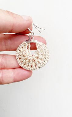 Crochet cream hoop earrings ! These beautiful crochet earrings are stunning and unique! Perfect as a gift for her for valentines or any other occasion!  There are 2 sizes to choose from:  Large hoops are 4cm  Small hoops are 2cm All my earrings are made with 925 stamped sterling silver earring hooks.  While every effort is made to maintain true colours in my listings, due to the nature of screen monitors, colours may be slightly different.  Care instructions: Please store in a cool dry place Take care with water as my earrings are water resistant but not waterproof  Free shipping  All earrings are handmade by me, in the sunshine state of Queensland! I hope you love your Jhoomka as much as I have making them! Crochet Hoop Earrings, Crochet Hoop, Earrings Crochet, Purple Crochet, Sunshine State, Earring Hooks, Crochet Jewelry, Silver Earring, Beautiful Crochet