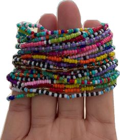 Beaded Bracelets Summer, Bracelets Beachy, Camp Bracelets, Boho Beaded Bracelets, Colorful Beaded Bracelets, Tiny Bead Bracelet, Bracelets Summer, Stackable Beaded Bracelets, Bracelets Stack