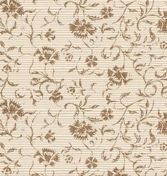 a beige and brown floral pattern on fabric