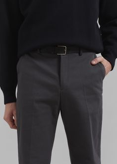 Color: Grey Midweight cotton blend fabric Regular fit Side seam pockets Back welt pockets Belt loops Zip fly Front button closure Unlined 97% Cotton 3% Elastane Dry Clean By The Frankie Shop. Imported The Frankie Shop, Frankie Shop, Pocket Belt, Welt Pockets, Welt Pocket, Dry Clean, Cotton Blend, Trousers, Grey