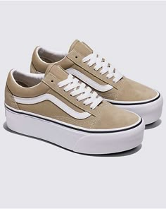 Old Skool Stackform Shoe Women’s Vans Old Skool Outfit, Vans Old Skool Stackform Outfit, Business Casual With Vans, Women’s Platform Sneakers, Church Shoes Women, Vans Platform Sneakers Outfit, Everyday Shoes Womens, Vans Womens Shoes, Vans Old Skool Outfit